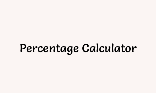 Percentage Calculator